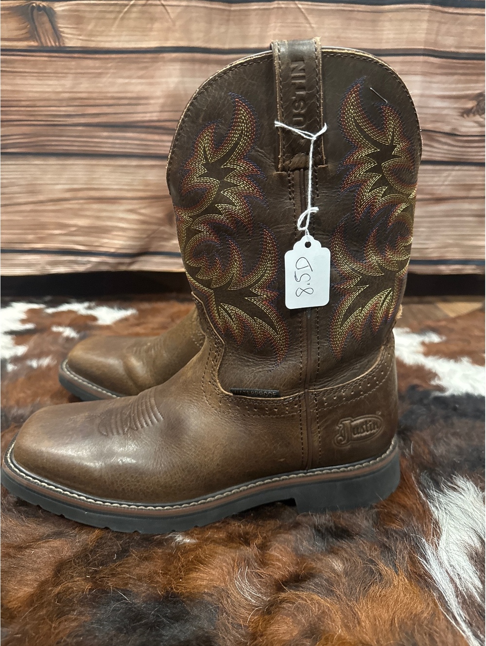 NEW Justin Driller Waterproof Work Boots Men’s Size 8½ D